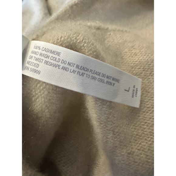 Van Winkle & Co. Long Sleeve Open Front Cashmere Duster Long Cardigan Tan Large - Picture 11 of 11